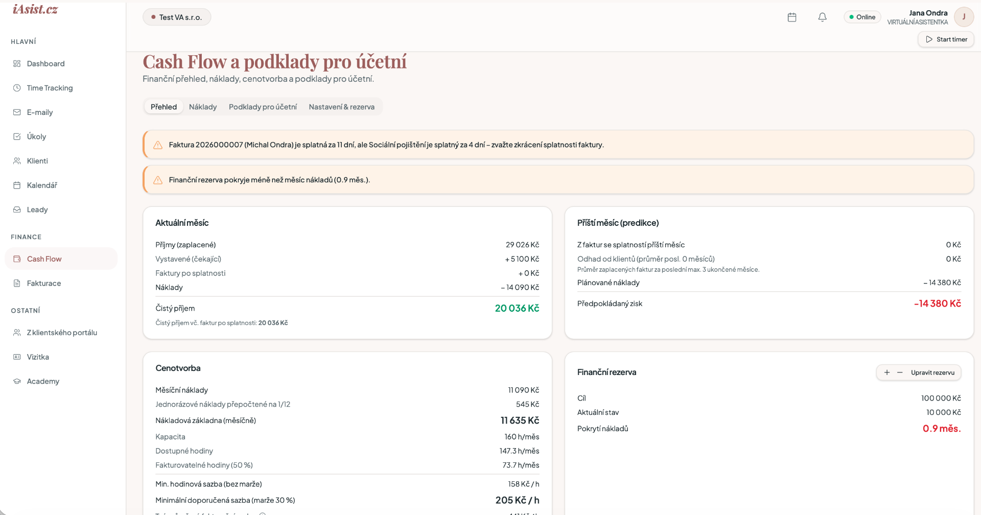 Cash Flow – podklady pro účetní